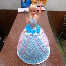 1 Kg Barbie Doll Cake